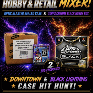 🚨21 BOX - SEALED OPTIC BLASTER CASE & TOPPS CHROME BLACK HOBBY PYT + 1 BREAK #358 🚨